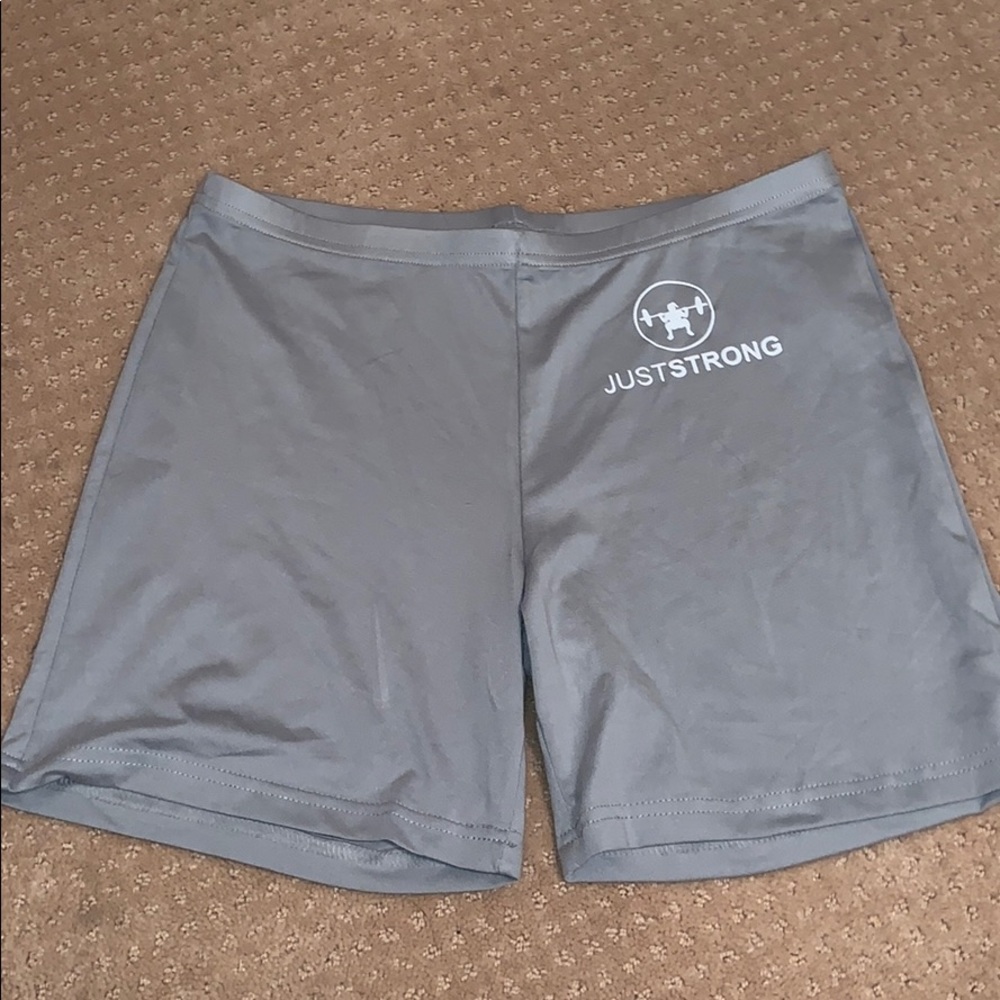 Grey workout shorts